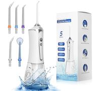 SweetLF Oral Irrigator, Wireless Electric Tooth Cleaner, 5 Modes Oral Irrigator, Wireless, 300 ml Water Tank, Mouth Cleaner, Dental Irrigator, Water Flosser, USB-C Rechargeable Water Flosser, IPX7