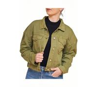 SweetLook Women's Women Oversized Denim Jacket Plus Size Denim Jackets in Olive | Size: Small SweetLook Olive S