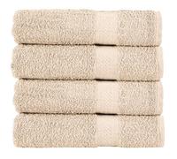SweetNeedle Bath Towels - Set of 4 Bathroom Bath Sheets Cream, 75x150 cm - 100% Cotton, Quick Dry, Light Weight, Highly Absorbent for Shower, Spa, Beach, Pool, Daily Use, Gift