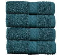 SweetNeedle Bath Towels - Set of 4 Bathroom Bath Sheets Teal, 70x140 cm - 100% Cotton, Quick Dry, Light Weight, Highly Absorbent for Shower, Spa, Beach, Pool, Daily Use, Gift
