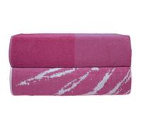 SweetNeedle Topical Palm Beach Towels for Adults Pack of 2 - Pink Paradise - 100% Cotton Terry Ringspun Hotel Pool Bath Towel, Quick Dry, Low Lint, Super Absorbent Swim large towel, 76 x 152 cm