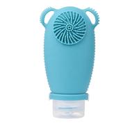 Sweetness Silicone Empty Container with Cleansing Brush for Shampoo and Lotion, B