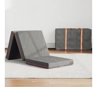 Sweetnight 4 Inch Folding Mattress with Carry Bag - Single Size Trifold Mattress Grey with Breathable Cover & Non-Slip Bottom| Portable Floor Mattress for Camping,Travel,RV,Guest Room