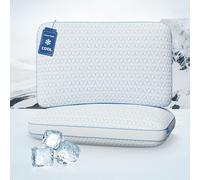 Sweetnight Cooling Pillows Queen Size Set of 2, Shredded Memory Foam Pillows 2 Pack for Hot Sleepers, Cold Bed Pillows for Sleeping, Washable with Removable Cover, Cool Night