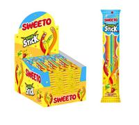 Sweeto Soursticks Mixed Fruit 24 x 30g - Sour Fruit Flavoured Chewy Candy Sticks