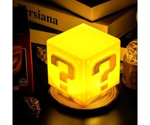 Sweetone Night Light, Mini Question Block Light, 3D Icon Light, Night Light Kids with Game Sound Effects, Touch Switch Control, USB Rechargeable, Night Lamp As Present for Kids and Fans