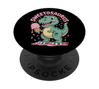 Sweetosaurus Ice Cream Cute Dinosaur Summer Quote PopSockets Adhesive PopGrip
