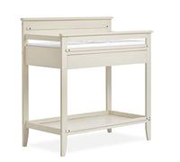 SweetPea Baby Bayfield Changing Table in Glazed Brush White, JPMA & Greenguard Gold Certified, Made of Sustainable New Zealand Pinewood, Easy to Assemble, Non-Toxic Finish