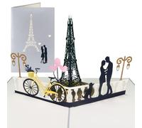 Sweetpopup® 3D Pop-Up Eiffel Tower Love Card - Romantic Paris Scene for Couples - Perfect for Valentine’s Day, Anniversaries, Weddings, Engagements or “I Love You” Moments (109)