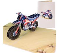 Sweetpopup® 3D Pop-Up Motorcycle Card - Perfect for Birthdays & Congratulations - For Bikers and Motorcycle Riders - Also Ideal as a Cash Gift Holder for Motorbike Tours / 012z