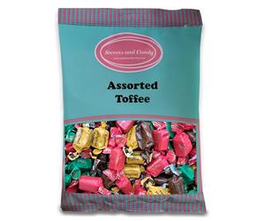 Sweets and Candy® Assorted Toffee 1Kg - Individually Wrapped Creamy Toffees - 1 Kilo Bulk Bag - Traditional Recipes - Chewy Toffees in a Variety of Flavours - Pick and Mix Share Size Bags