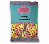 Sweets and Candy® Barratts Fizzy Dummies 1Kg - Traditional Fizzy Fruity Jelly Sweets Shaped Like Dummies - 1 Kilo Bulk Bag - Pick and Mix Share Size Bags - 100s of Retro Pick and Mix