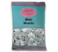 Sweets and Candy® Blue Hearts 1Kg - Retro Blue Jelly Sweets with a Sugar Coating - Bulk 1 Kilo Bag - A Perfect Pick and Mix Gift Idea