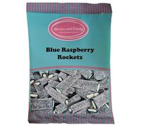 Sweets and Candy® Blue Raspberry Rocketz 1kg - Giant Fizzy Cable Bites - Chunky Blue Raspberry Pencils - Bulk 1 Kilo Bag - Pick and Mix Share Size Bags - A Great Sweet Gift Idea