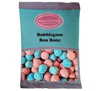 Sweets and Candy® Bubblegum Bon Bons 1kg - Retro Blue and Pink Chewy Bon Bons - Bulk 1 Kilo Bag - Pick and Mix Sweets Share Size Bags - Perfect Sweet Gift Idea for any Occasion