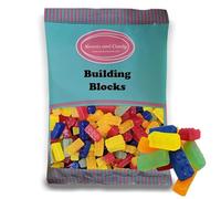 Sweets and Candy® Building Blocks 1Kg | Vegan and Vegetarian Friendly | 1 Kilo Bulk Bag - Retro Fruity Flavour Gummy Lego-Shaped Bricks - Pick and Mix Sweets Share Size Bag - Fun Cake Toppers