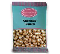 Sweets and Candy® Chocolate Peanuts 1kg - Traditional Choc Peanuts - Crunchy Roasted Peanuts In A Chocolate Flavour Shell - Bulk 1 Kilo Bag - Retro Pick and Mix Share Size Bags