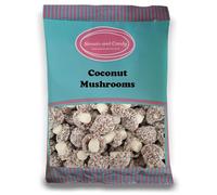 Sweets and Candy® Coconut Mushrooms 1Kg - Traditional Coconut Mushrooms - Old Fashioned British Sweet Shop Sweets - Bulk 1 Kilo Bag - Pick and Mix Share Size Bags - A Great Sweet Gift Idea