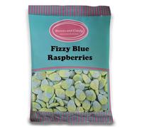 Sweets and Candy® Fizzy Blue Raspberries 1kg - Fizzy Blue Raspberry Flavour Jellies - Sugar Coated Halal Friendly Sweets - Bulk 1 Kilo Bag - Pick and Mix Share Size Bags