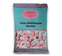 Sweets and Candy® Fizzy Bubblegum Bottles 1kg - Retro Bubblegum Flavour Fizzy Jelly Sweets - Bottle Shaped for Fun - Bulk 1 Kilo Bag - Pick and Mix Share Size Bags - Retro Pick and Mix