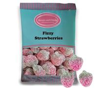 Sweets and Candy® Fizzy Strawberries 1Kg - Vegan and Vegetarian Friendly - 1 Kilo Bulk Bag - Retro Fizzy Jelly Strawberries - Pick and Mix Sweets Share Size Bag - A Great Sweet Gift