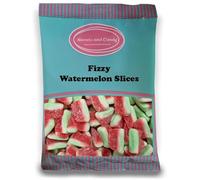 Sweets and Candy® Fizzy Watermelon Slices 1Kg - Retro Green and Red Watermelon Flavour Fizzy Jelly Sweets - Bulk 1 Kilo Bag - Pick and Mix Share Bag - A Great Sweet Gift