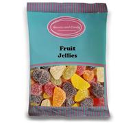 Sweets and Candy® Fruit Jellies 1Kg - Traditional Sugar Coated Fruit Soft Jellies - Large Fruity Shapes - Bulk 1 Kilo Bag - Pick and Mix Share Size Bags - Retro Pick and Mix Sweets