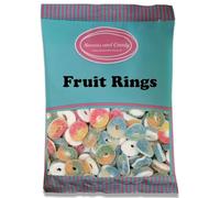 Sweets and Candy® Fruit Rings 1Kg - Retro Fruity Jelly Sweets with a Fizzy Sugar Coating - Ring Shaped - Bulk 1 Kilo Bag - A Perfect Pick and Mix Gift Idea - Share Size Pick n Mix Bags
