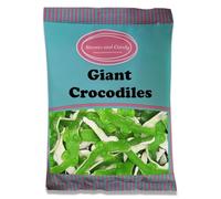 Sweets and Candy® Giant Crocodiles 1Kg - Retro Fruity Jelly Sweets with a Jelly Foam Bottom - Crocodile Shaped - Bulk 1 Kilo Bag - A Perfect Pick and Mix Gift Idea - Share Size Pick n Mix Bags