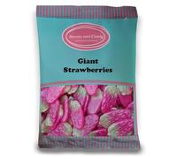 Sweets and Candy® Giant Strawberries 1Kg - Giant Strawbs - Gummy Strawberry Flavour Sweets - Bulk 1 Kilo Bag - Vegetarian Friendly - Pick and Mix Share Size Bags - Retro Pick and Mix