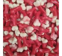 Sweets and Candy® Jelly Bones 1Kg - Red and White Jelly Bones - Fruity Gummy Jellies - Bulk Halloween Sweets - Spooky Candy - Halloween Pick and Mix for Trick or Treat or Parties
