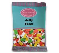 Sweets and Candy® Jelly Frogs 1Kg - Retro Fruity Jelly Sweets with a Foam Bottom - Frog Shaped - Bulk 1 Kilo Bag - A Perfect Pick and Mix Gift Idea - Halal Friendly - Share Size Pick n Mix Bags