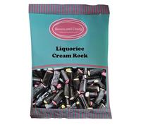 Sweets and Candy® Liquorice Cream Rock 1Kg Bulk Bag - Traditional Tubes of Black Liquorice with a Fruity Fondant Centre - Great For Parties and Sharing - A British Sweet Shop Favourite