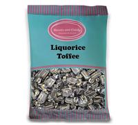 Sweets and Candy® Liquorice Toffee 1Kg - Individually Wrapped Creamy Liquorice Toffees - 1 Kilo Bulk Bag - Traditional Recipes - Classic Chewy Toffees with Creamy Flavour - Pick and Mix Share Size Bag