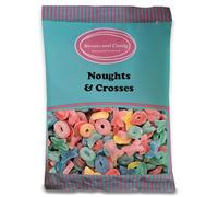Sweets and Candy® Noughts and Crosses 1Kg - Retro Fun and Fruity Jelly Sweets in the Shape of Noughts and Crosses - Bulk 1 Kilo Bag - A Great Pick and Mix Gift Idea - Share Size Pick n Mix Bags