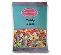 Sweets and Candy® Teddy Bears 1Kg - Retro Fruity, Gummy, Jelly Bears - Cute Bear Shaped Jelly Sweets Bulk 1 Kilo Bag - Pick and Mix Share Size Bags - Retro Pick and Mix Gummies