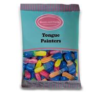 Sweets and Candy® Tongue Painters 1Kg | Vegan and Vegetarian Friendly | 1 Kilo Bulk Bag - Retro Fruity, Gummy Paint Brushes - Paint Your Whole Mouth BLUE - Pick and Mix Sweets Share Size Bag