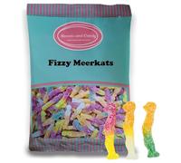 Sweets and Candy® VEGAN Fizzy Meerkats 1Kg | Vegan | Vegetarian and Veggie | Fizzy Fruity Gummy Sweets Shaped like Playful Meerkats! 1 Kilo Bulk Bag - A Great Pick and Mix Gift Idea
