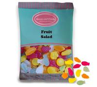 Sweets and Candy® VEGAN Fruit Salad Gums 1Kg | Vegan | Vegetarian and Veggie | Chewy Fruity Gummy Sweets Shaped Like Pieces of Fruit! 1 Kilo Bulk Bag - A Great Pick and Mix Gift Idea