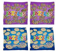 Sweets Bundle With Hannah's Jazzles Milk Chocolate 140g x2 and White Chocolate Bag 140g x2 (4 Pack)