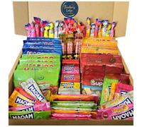 Sweets Gift Box - 70 Pieces of Sour, Fizzy, Chewy, Jelly & Gummy Sweets | Giant Strawberries, Tangfastics, Starmix, Supermix | Multipack Sweets Hamper | Thank You, Birthday Gifts Box