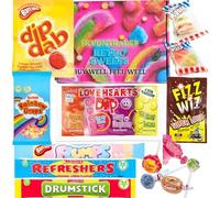 Sweets Gift Box Sweet Hamper Letterbox Retro Sweets Candy Gift Kids for Him or Her Presents for Birthday, Get well Soon, Christmas, Valentines, and Any Occasions perfect sweets gift box