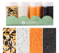 Sweets Indeed Sprinkles, 4 Pack, Edible Sprinkle Mix, Perfect for Cake Decorations, Baking, Ice Cream, Cookies, Cupcake Topper (Natural Halloween)