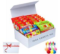 Sweets Mini Bags Bulk Buy with 5 Punch Balloons Party Bag Fillers Gift Box Treat For Birthday, Halloween, Christmas, Easter For Kids Snack (Hamper 3-100x16g with PunchBalloon)