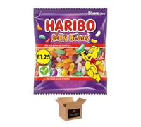Sweets Share Size Bags | Sweet & Sour Jellies, Gummy Candy & Chewy Treats for Kids & Adults | Party, Halloween, Xmas Gift Snacks - Haribo Jelly Beans (12Pack x 140g) £1.25 PM