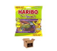 Sweets Share Size Bags | Sweet & Sour Jellies, Gummy Candy & Chewy Treats for Kids & Adults | Party, Halloween, Xmas Gift Snacks | (Twin Snakes)