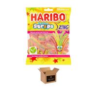 Sweets Share Size Bags | Sweet & Sour Jellies, Gummy Candy & Chewy Treats for Kids & Adults | Party, Halloween, Xmas Gift Snacks - Haribo Rainbow Strips Zing (12Pack x 130g) £1.25 PM