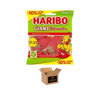 Sweets Share Size Bags | Sweet & Sour Jellies, Gummy Candy & Chewy Treats for Kids & Adults | Party, Halloween, Xmas Gift Snacks | (Giant Strawbs)