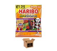 Sweets Share Size Bags | Sweet & Sour Jellies, Gummy Candy & Chewy Treats for Kids & Adults | Party, Halloween, Xmas Gift Snacks | (Sour Skeleton)