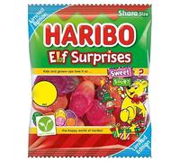 Sweets Share Size Bags | Sweet & Sour Jellies, Gummy Candy & Chewy Treats for Kids & Adults | Party, Halloween, Xmas Gift Snacks - Haribo Elf Surprises (12Pack x 140g) £1.25 PM